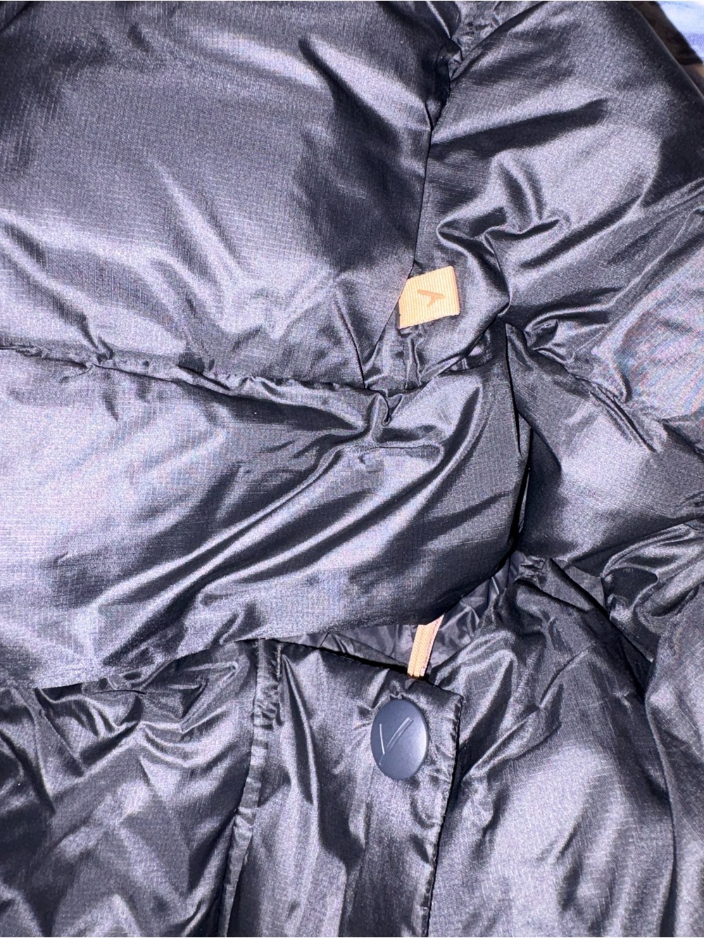Women's Black Down Ski Jacket with High Hood - Picture 9 of 15